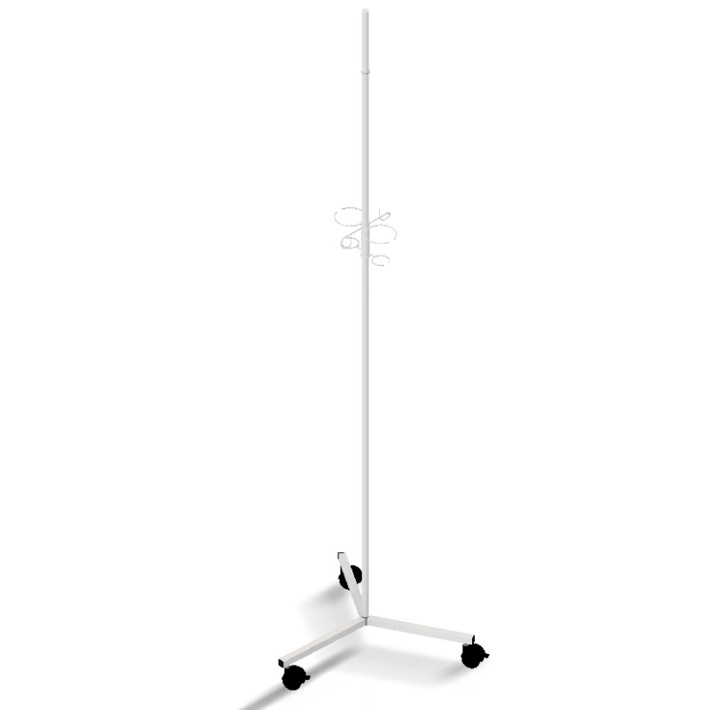 Штатив для тривалих вливань, на коліщатках ШДВ-3Б-К, ТМ Атон